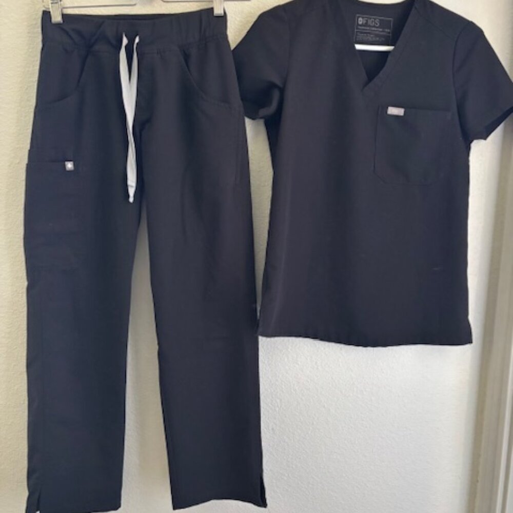 Figs Scrub Set Black XXS/Petite